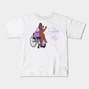 Sitting Pretty in Purple 3 Kids T-Shirt